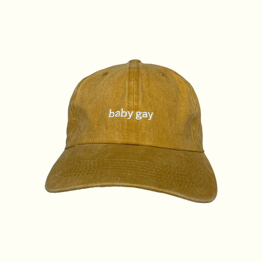 Baby Gay Dad Hat - Mustard Yellow