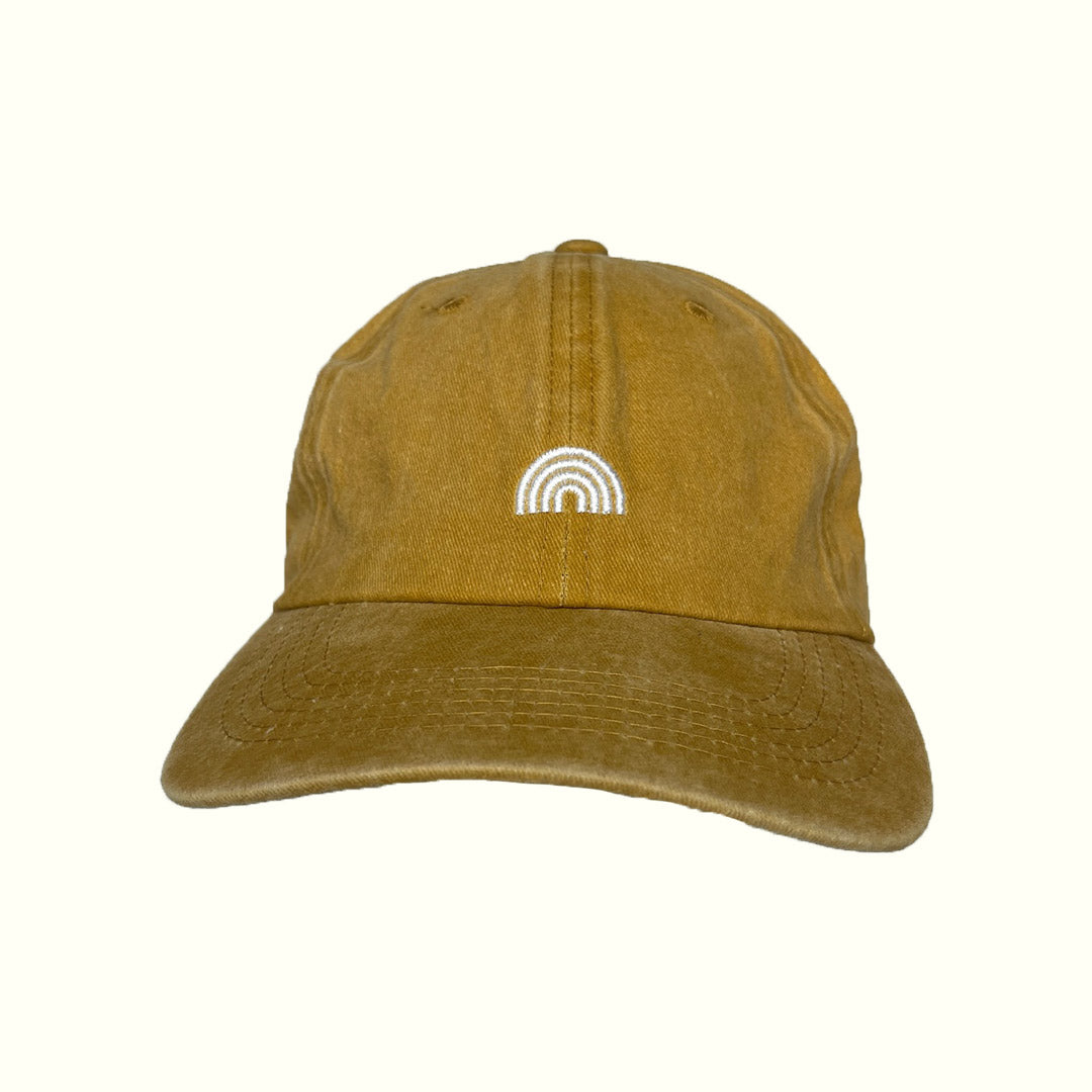 Baby Gay Rainbow Dad Hat - Mustard Yellow